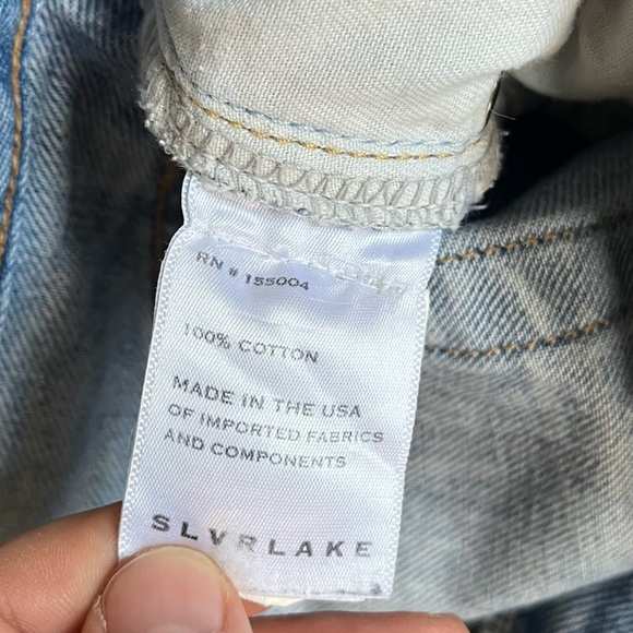 SLVRLAKE Grace Twisted Seam High Rise Wide Leg Jeans Women’s Size 27 - Picture 8 of 16